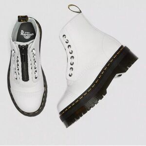 Dr. Martens White Boots with Black Sole